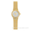 BS 1101 Luxury Ladies Gold Wristwatch Full Diamond Women Watch Bracelet Rhinestones Steel Watch Strap Luxury Watches